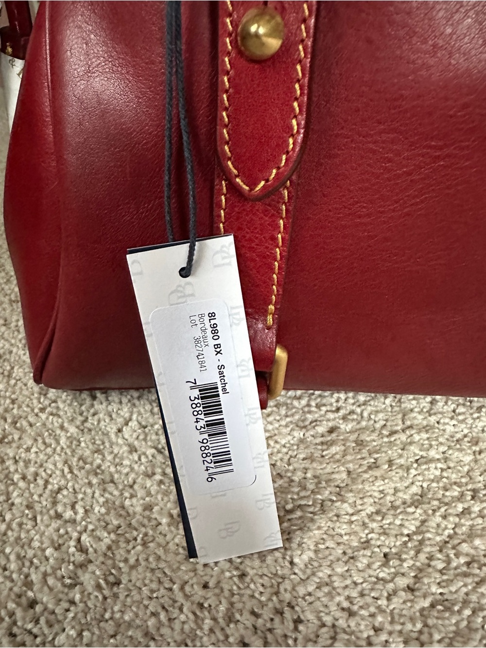 NWT- HTF Dooney & Bourke Florentine
Satchel - Bordeaux - Picture 4 of 9